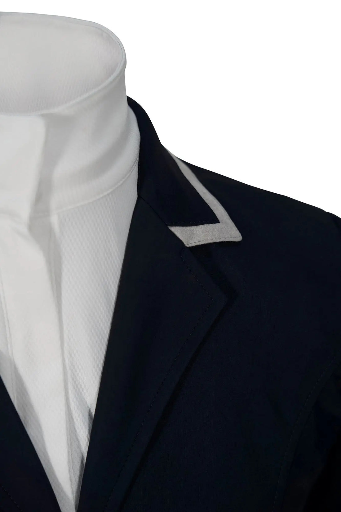 Grand Prix Saltare Premio Riding Show Coat, Navy with Grey Huntley Equestrian