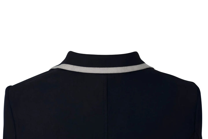 Grand Prix Saltare Premio Riding Show Coat, Navy with Grey Huntley Equestrian