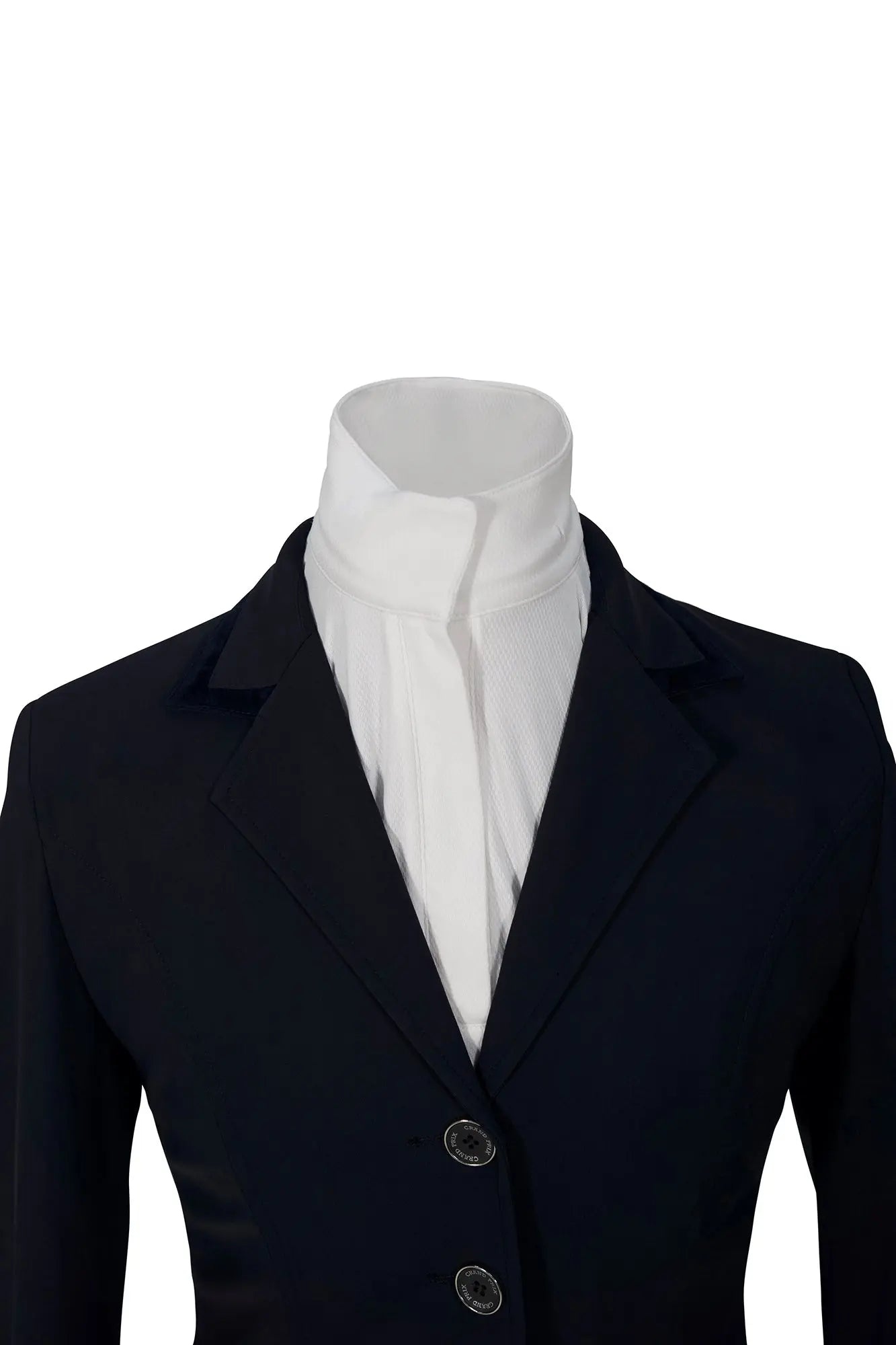 Grand Prix Saltare Premio Riding Show Coat, Navy with Navy Huntley Equestrian