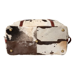 Huntley Cowhide Leather Large Travel Tote Bag Duffle Overnight Weekend Bag Carry On Shoulder Bag - Huntley Equestrian