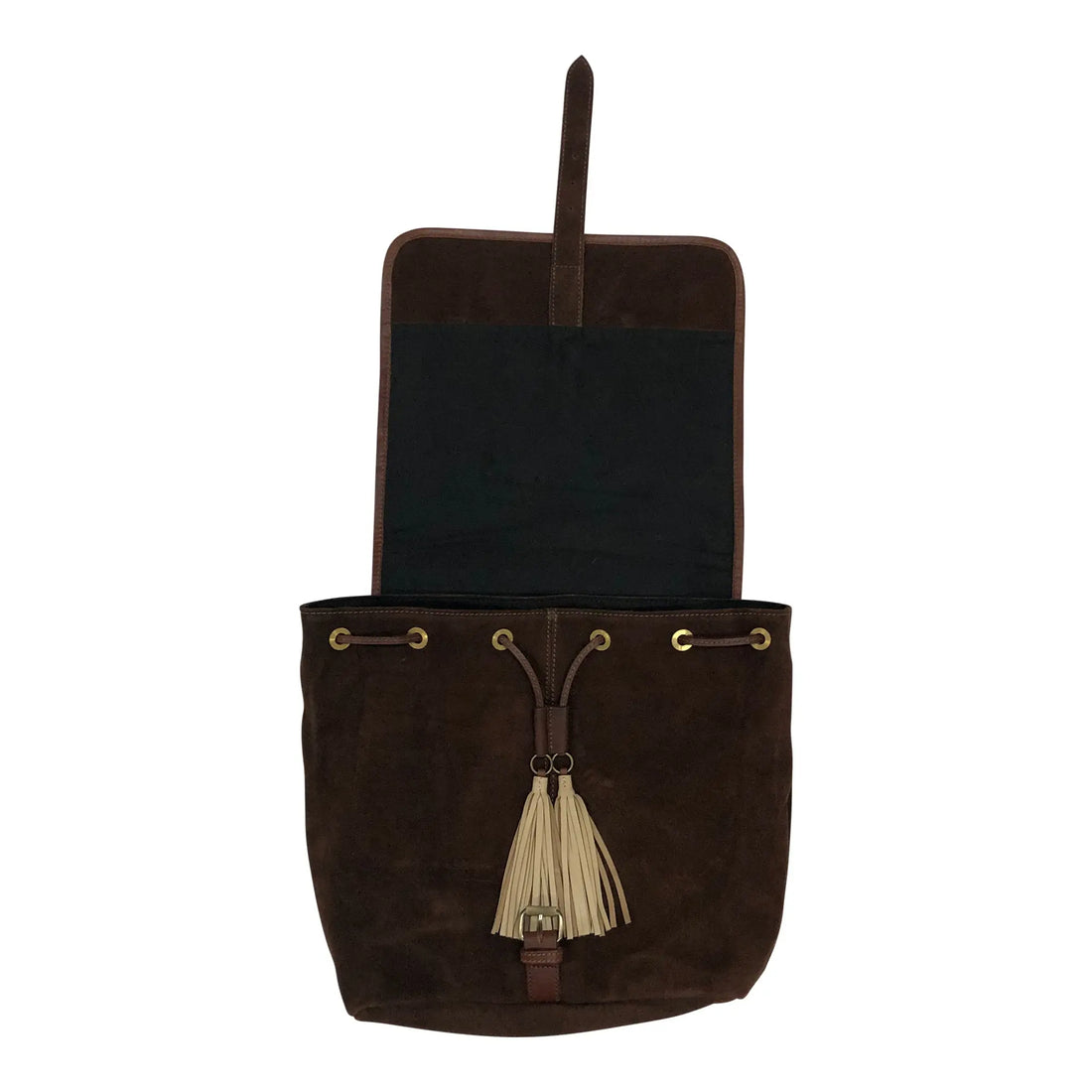 Huntley Cowhide Suede Leather Designer Shoulder Backpack - Huntley Equestrian