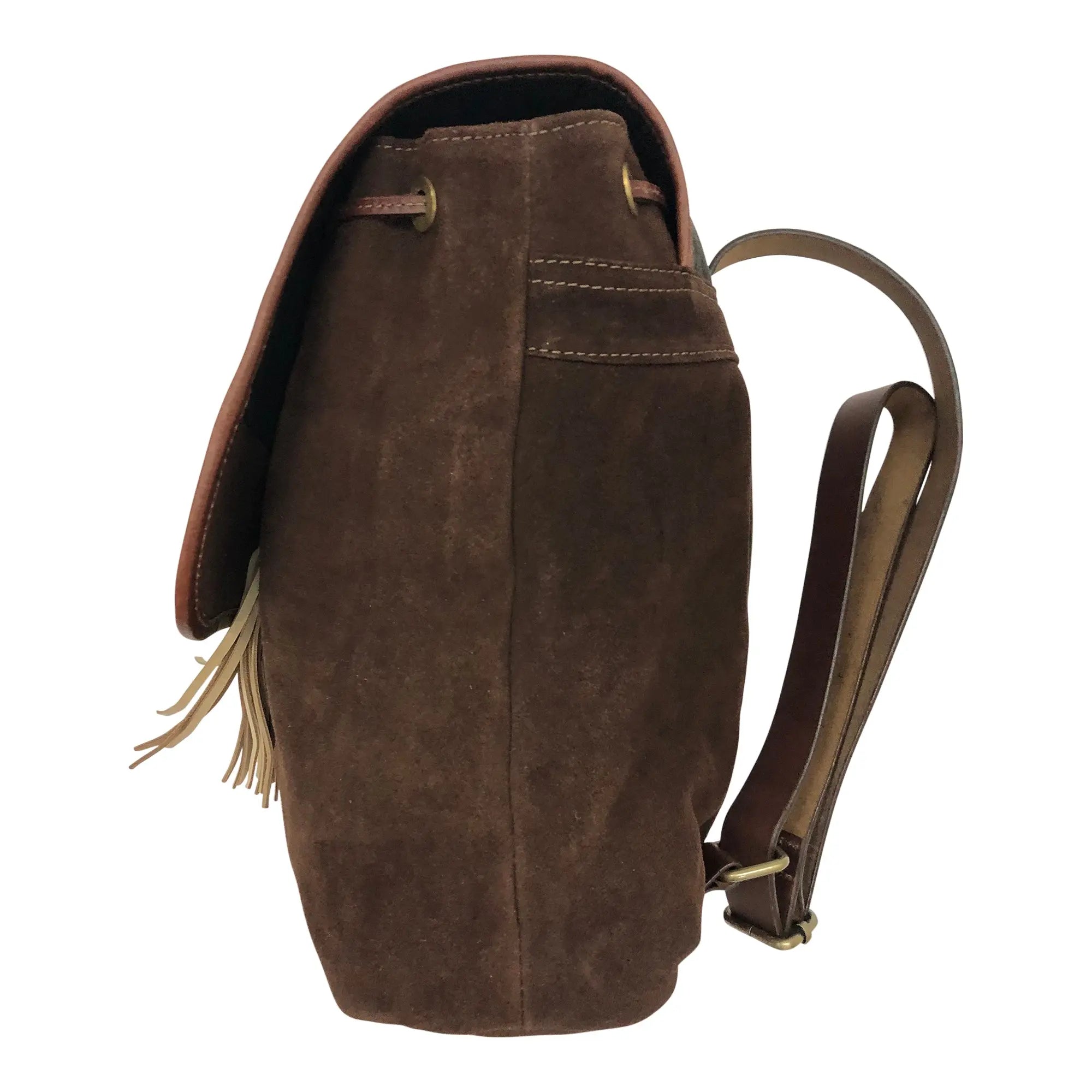 Huntley Cowhide Suede Leather Designer Shoulder Backpack - Huntley Equestrian