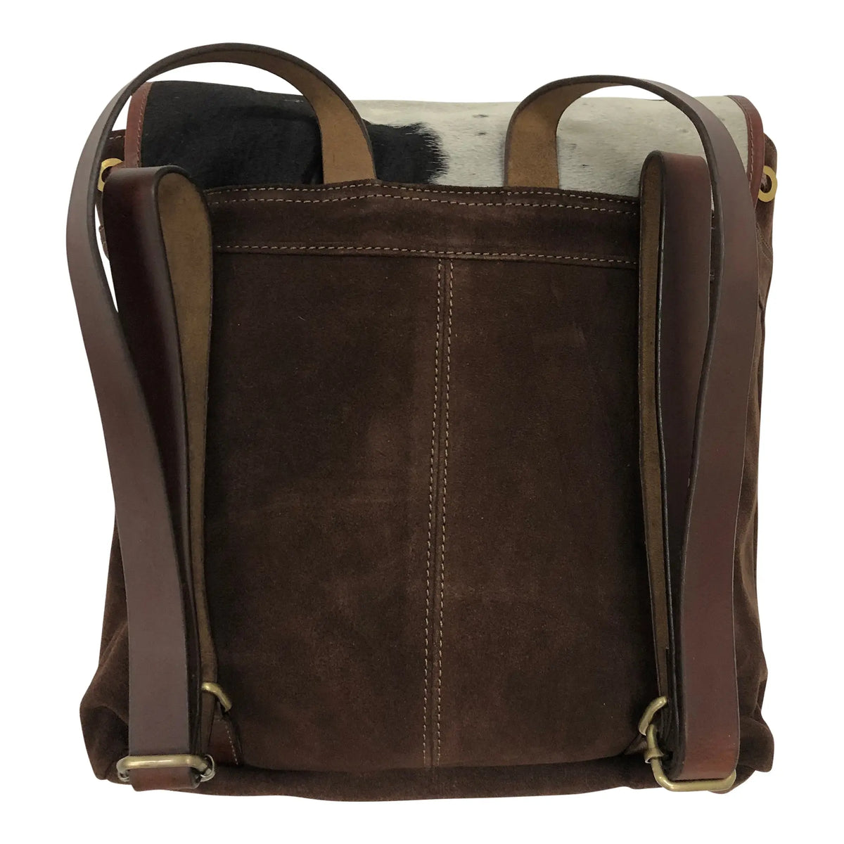 brown suede leather backpack Huntley Cowhide Shoulder Backpack