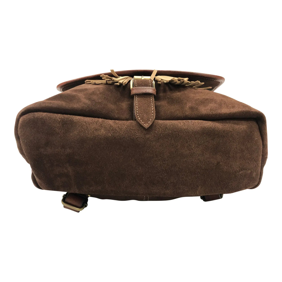 brown suede leather backpack Huntley Cowhide Shoulder Backpack