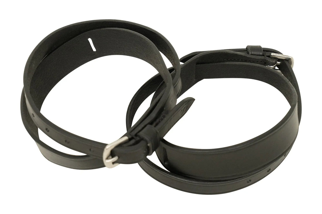 Huntley Equestrian Children's Black Leather Jodhpur Garter Straps Huntley Equestrian