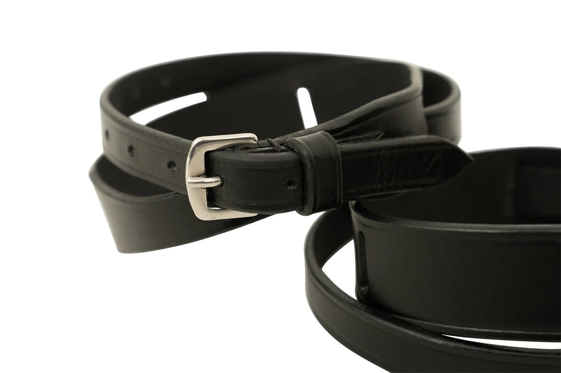 Huntley Equestrian Children's Black Leather Jodhpur Garter Straps Huntley Equestrian