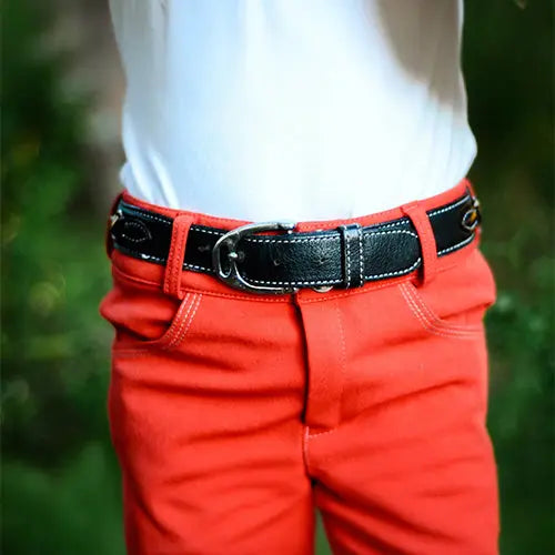 Huntley Equestrian Children's Snaffle Bit Black Leather Belt Huntley Equestrian