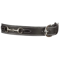 Huntley Equestrian Children's Snaffle Bit Black Leather Belt Huntley Equestrian