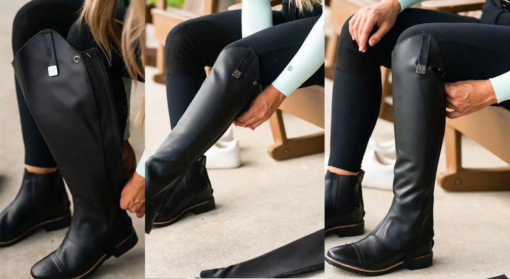 Huntley Equestrian Custom Fit Premium Leather Half Chaps Huntley Equestrian