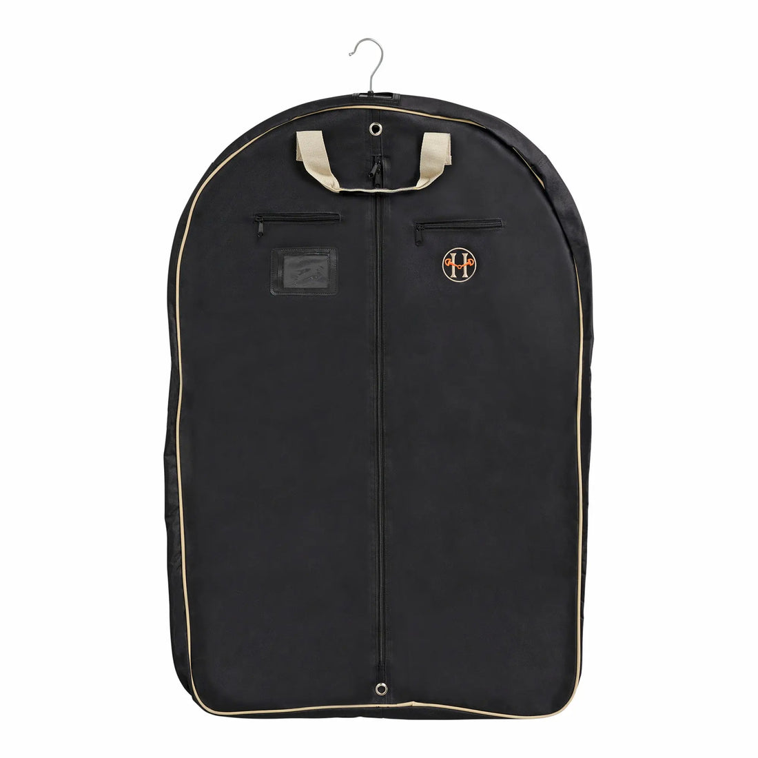Huntley Equestrian Deluxe Black Travel Carry On Garment Bag with Accessories Zipper Cover for Travel, Business, Horse Shows - Huntley Equestrian