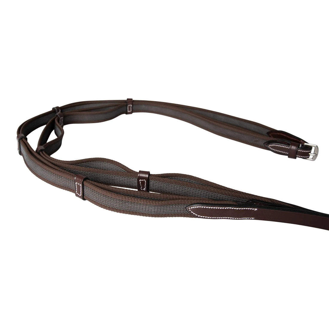 Huntley Equestrian Double Layer Web Grip Reins, Full Size - Huntley Equestrian