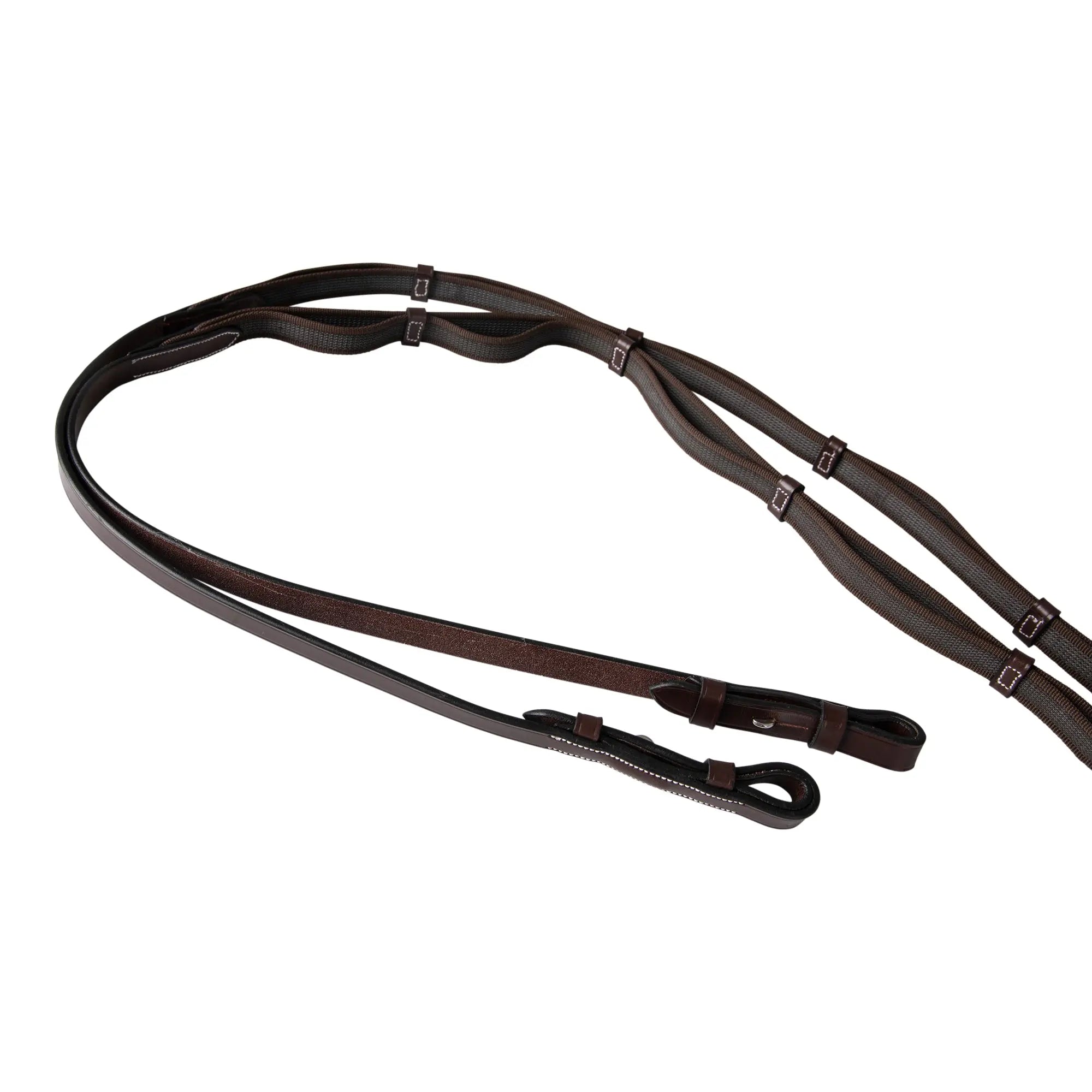 Huntley Equestrian Double Layer Web Grip Reins, Full Size - Huntley Equestrian