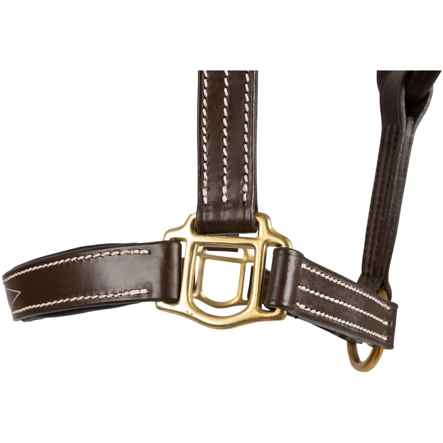 Huntley Equestrian Fancy Stitched Premium Leather Padded Halter - Huntley Equestrian
