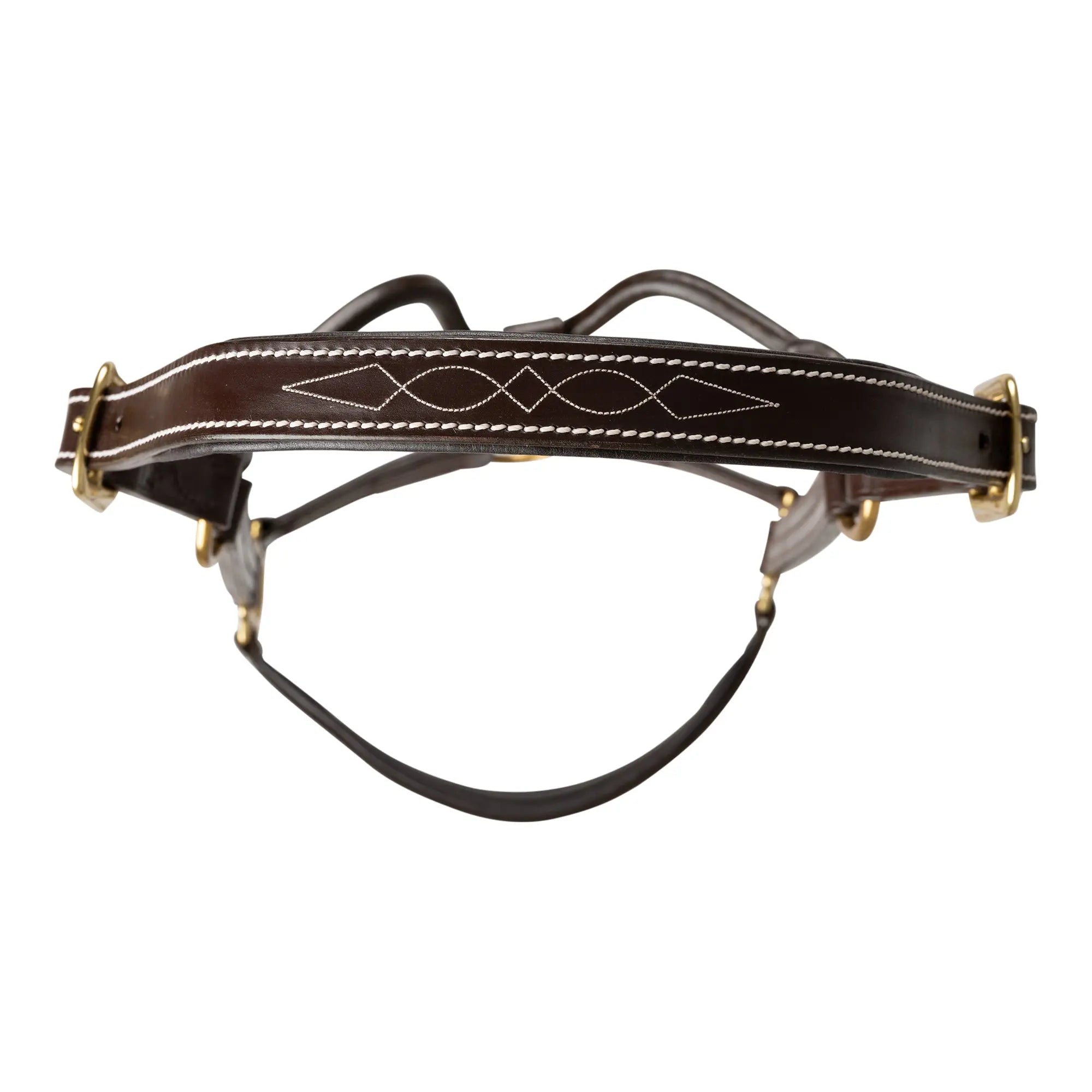 Huntley Equestrian Fancy Stitched Premium Leather Padded Halter - Huntley Equestrian