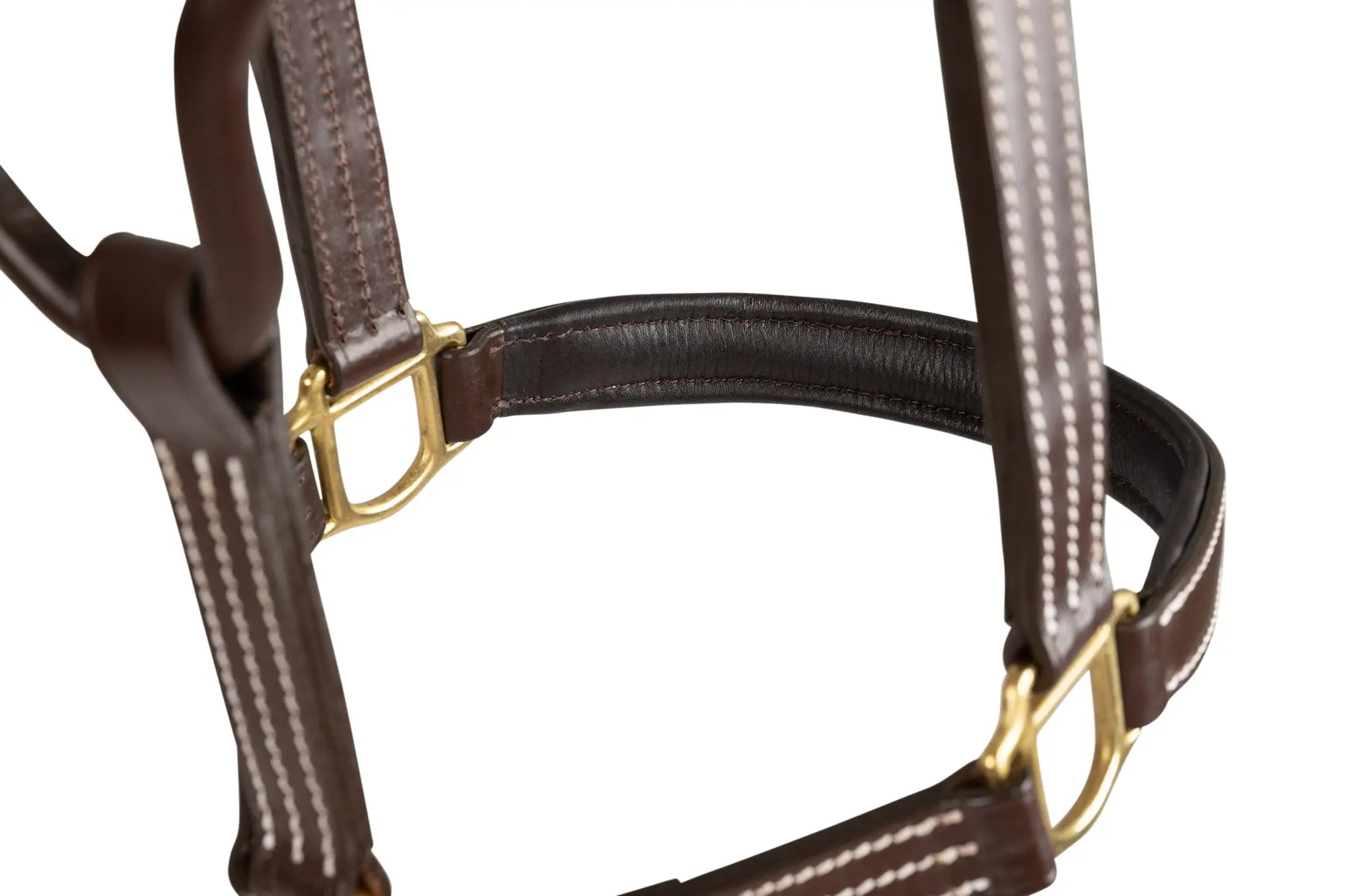 Huntley Equestrian Fancy Stitched Premium Leather Padded Halter - Huntley Equestrian