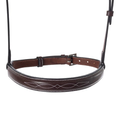Huntley Equestrian Fancy Stitched Raised Chain Noseband - Huntley Equestrian