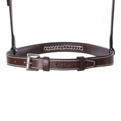 Huntley Equestrian Fancy Stitched Raised Chain Noseband - Huntley Equestrian