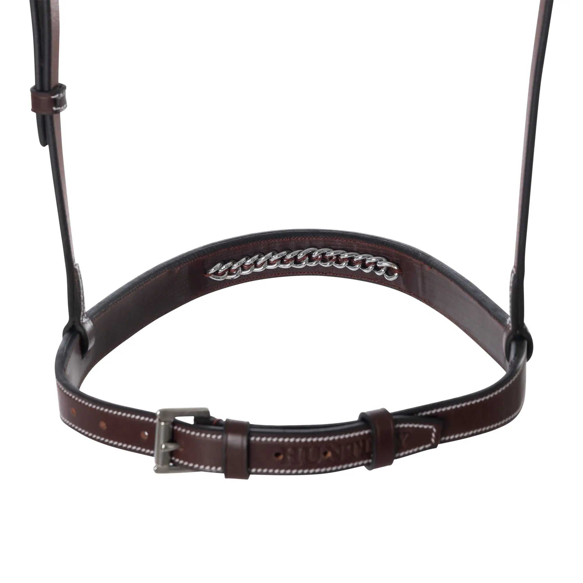 Huntley Equestrian Fancy Stitched Raised Chain Noseband - Huntley Equestrian