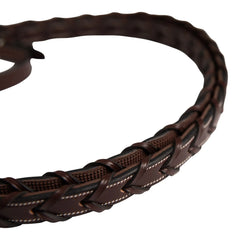 Huntley Equestrian Fancy Stitched Rubber Lined Laced Reins, Size Full - Huntley Equestrian
