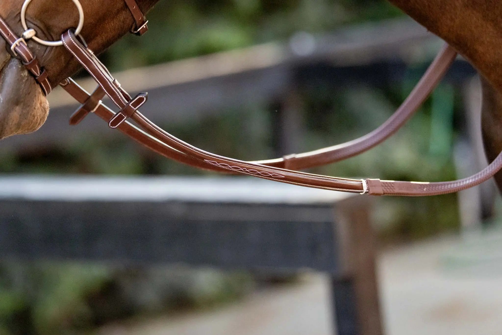 Huntley Equestrian Fancy Stitched Rubber Reins, 5/8" Inch Width Huntley Equestrian