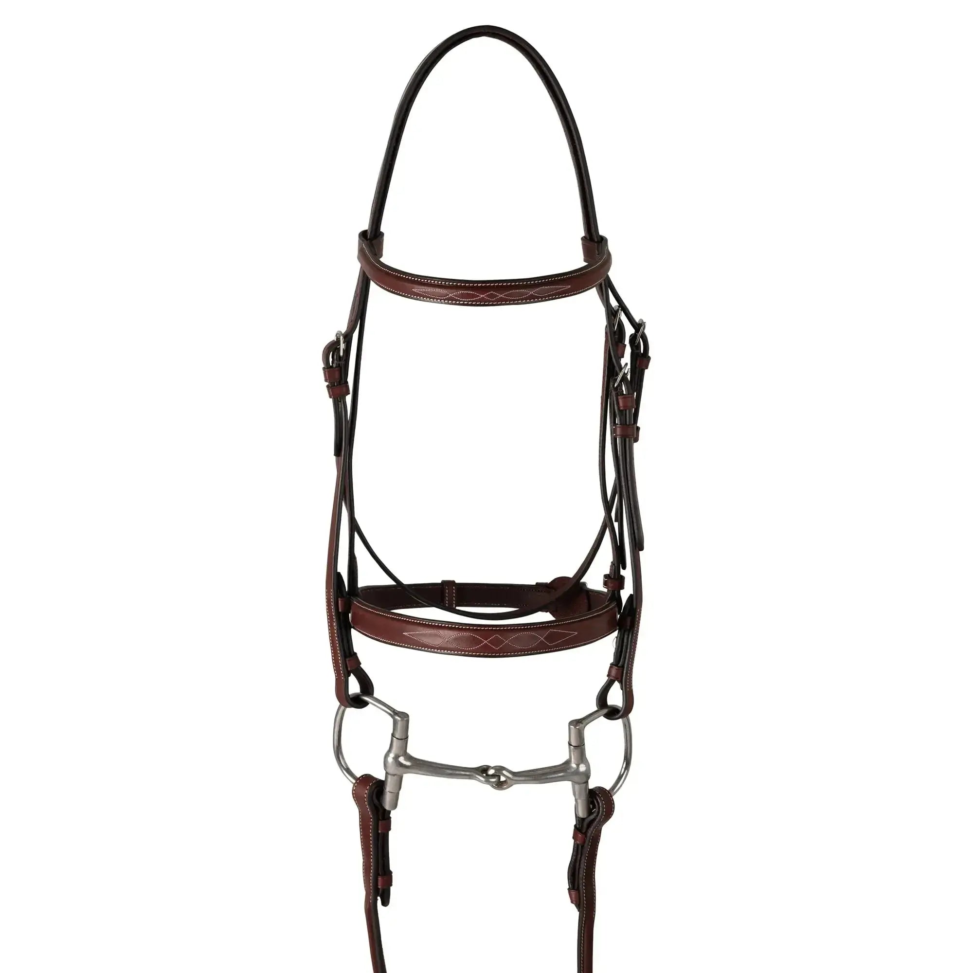Huntley Equestrian Fancy Stitched Schooling Hunter Bridle with Reins Huntley Equestrian