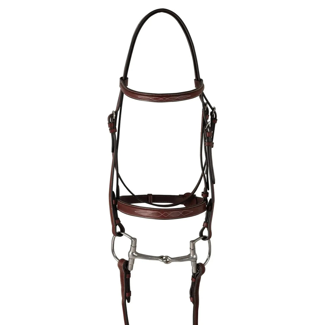 Huntley Equestrian Fancy Stitched Schooling Hunter Bridle with Reins Huntley Equestrian