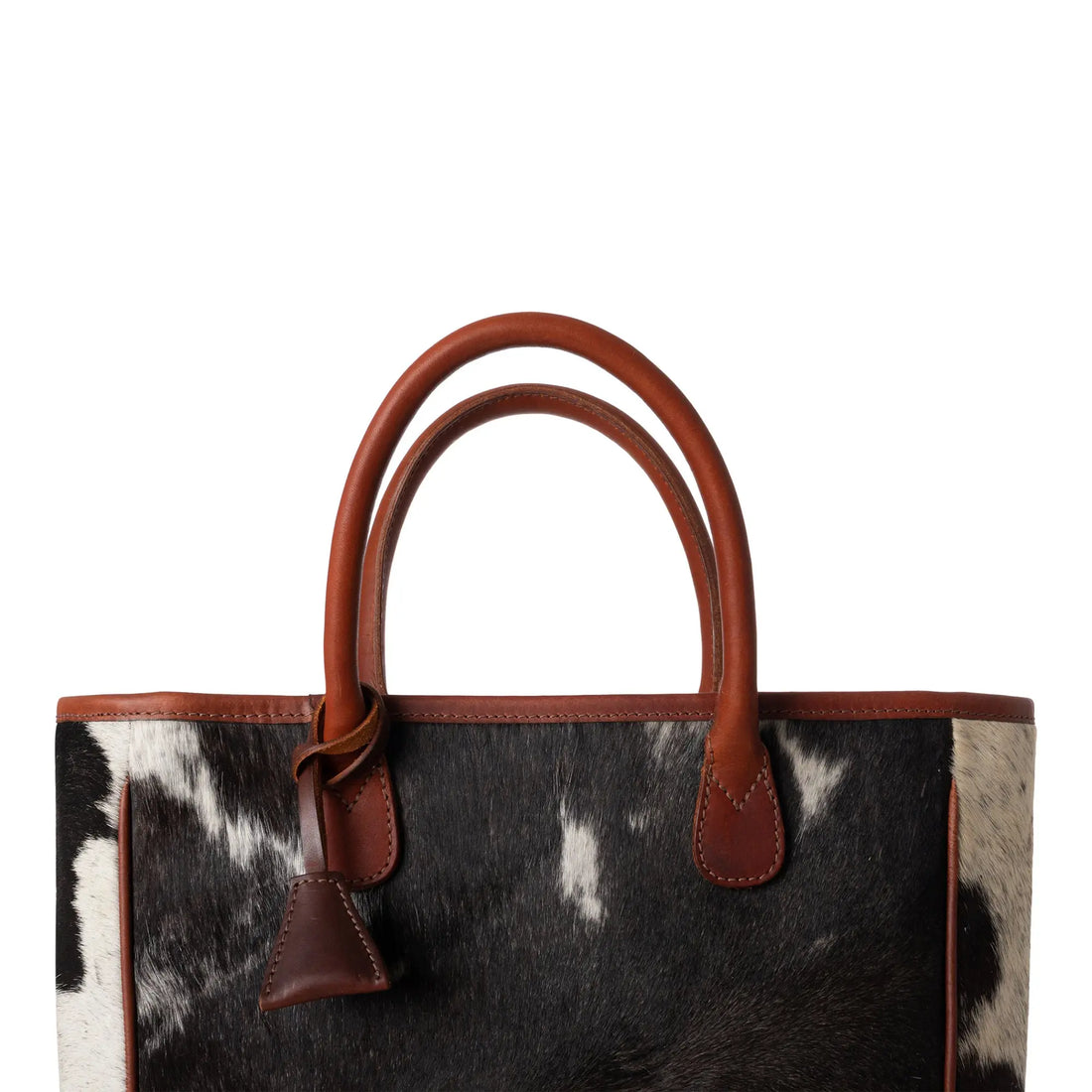 Huntley Equestrian Hair On Hide Cow Leather Tote Handbag - Huntley Equestrian
