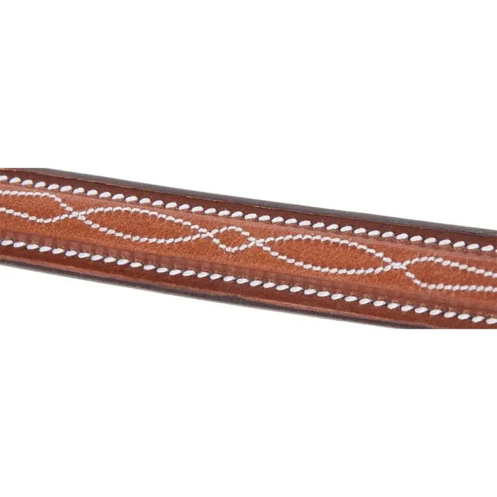 Huntley Equestrian Sedgwick Fancy Stitched Square Raised Hunter Horse Bridle with Reins Huntley Equestrian