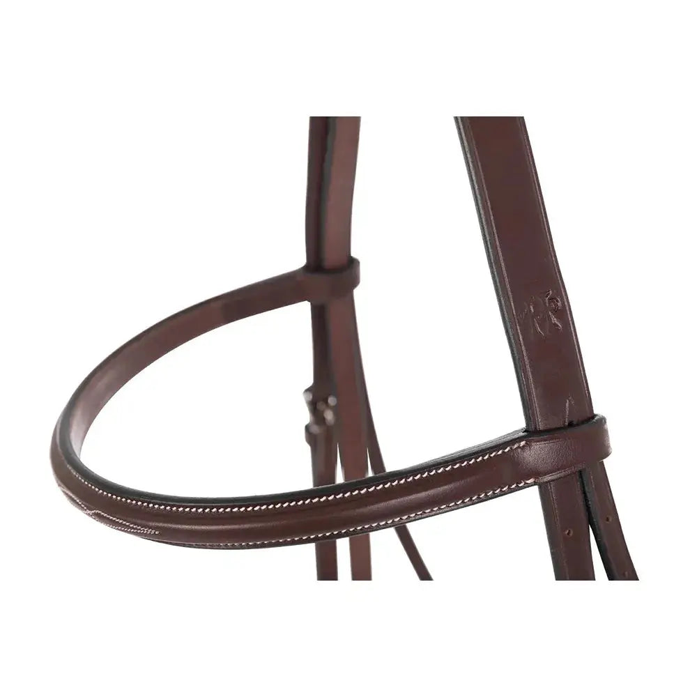 Huntley Equestrian Sedgwick Fancy Stitched Square Raised Hunter Horse Bridle with Reins Huntley Equestrian