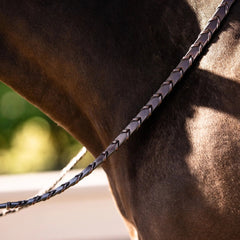 Huntley Equestrian Sedgwick Fancy Stitched Square Raised Laced Reins - Huntley Equestrian