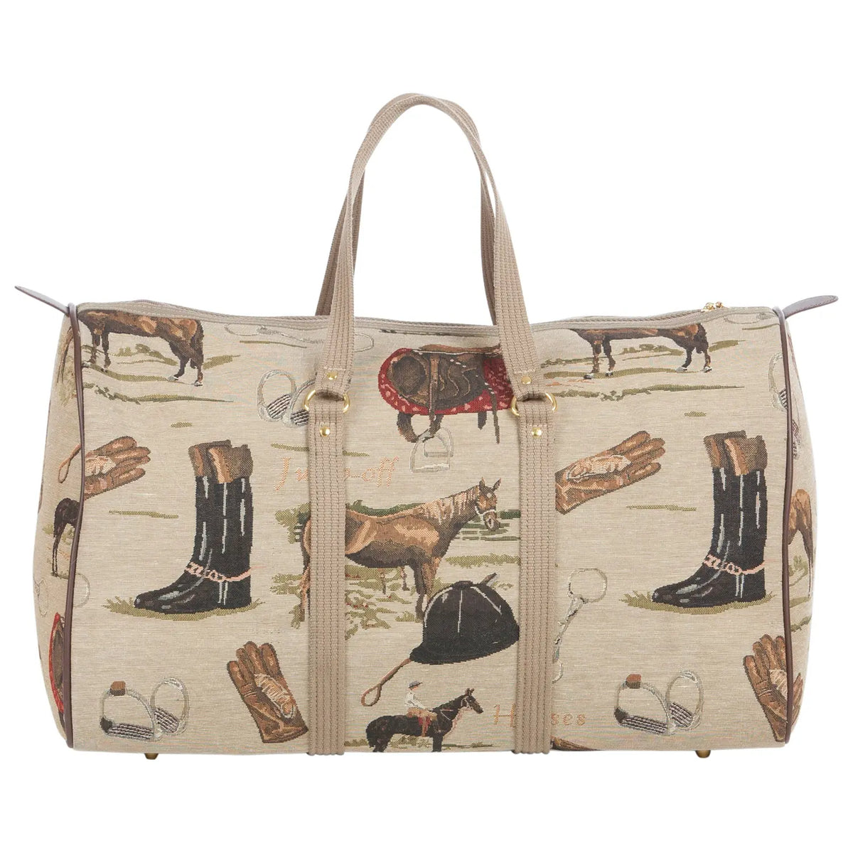 horse tote travel bag Huntley Equestrian Tapestry Duffle Bag
