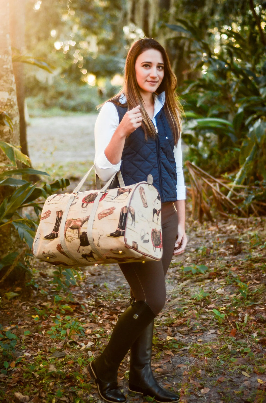 Huntley Equestrian Tapestry Duffle Bag-English Design - Huntley Equestrian