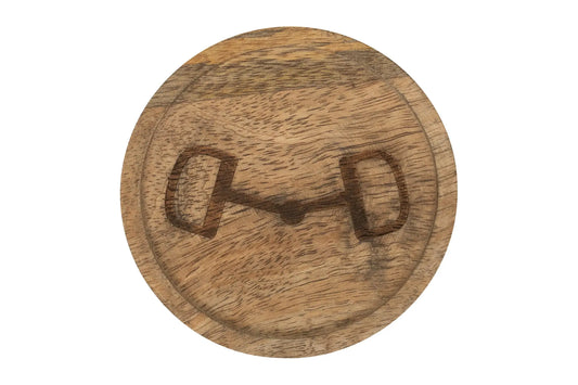 Huntley Equestrian Wooden Coasters with Decorative Bit Design, set of 4 Huntley Equestrian