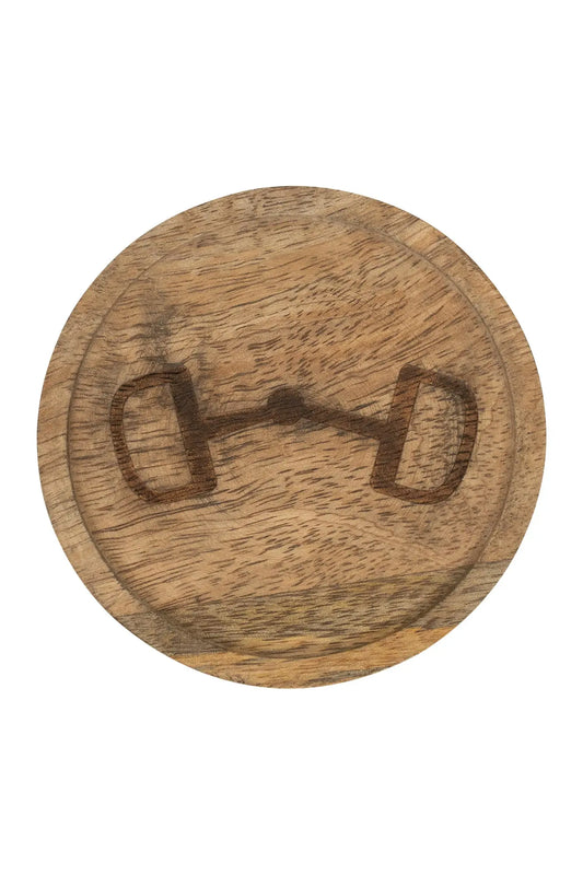 Huntley Equestrian Wooden Coasters with Decorative Bit Design, set of 4 Huntley Equestrian