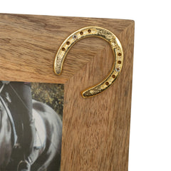 Huntley Equestrian Wooden Picture Frame with Gold Horse Shoes, 5 x 7 Huntley Equestrian