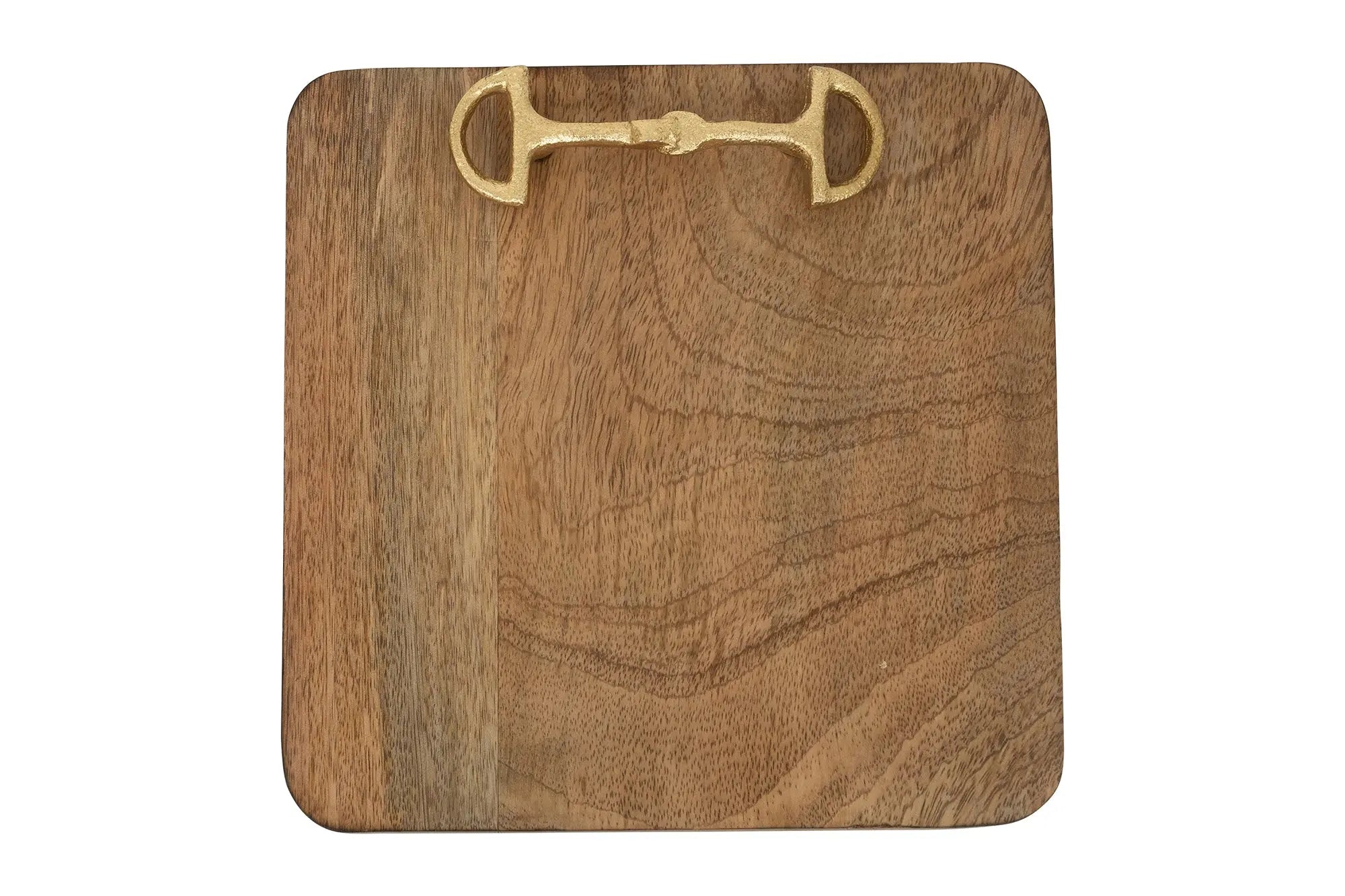 Huntley Equestrian Wooden Square Tray with Gold Bit Huntley Equestrian