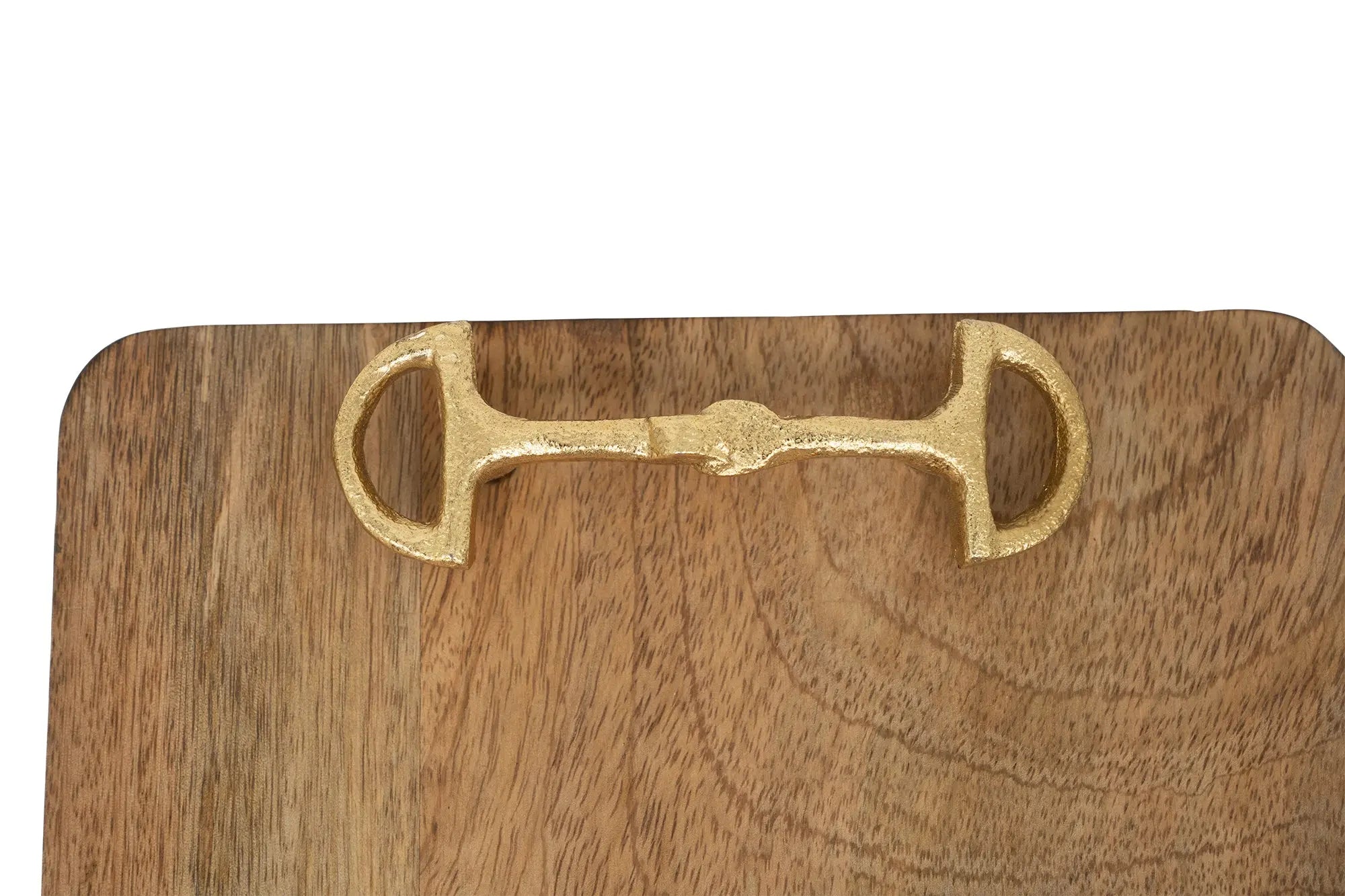 Huntley Equestrian Wooden Square Tray with Gold Bit Huntley Equestrian
