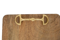 Huntley Equestrian Wooden Square Tray with Gold Bit Huntley Equestrian