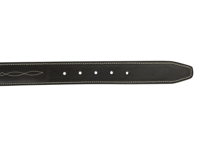 Huntley Fancy Stitched Ladies  1.5" Inch wide belt, Black Huntley Equestrian