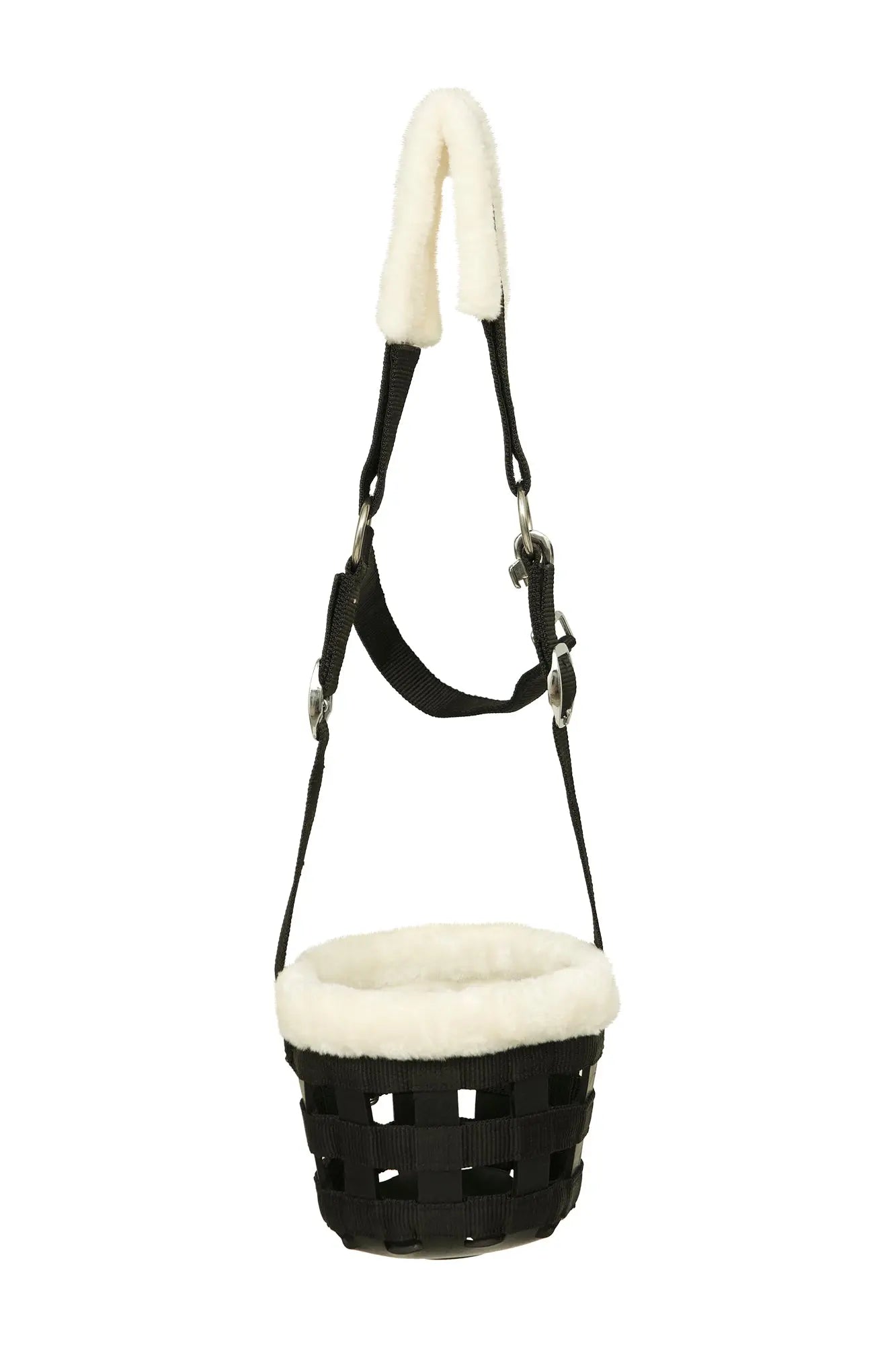 Huntley Fleece Padded Nylon Grazing Muzzle, Black Huntley Equestrian