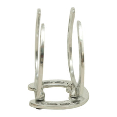 Huntley Horse Shoe Napkin Holder, Aluminum Silver Finish Huntley Equestrian