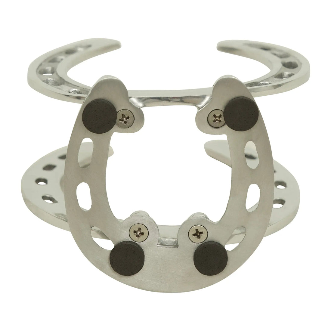 Huntley Horse Shoe Napkin Holder, Aluminum Silver Finish Huntley Equestrian