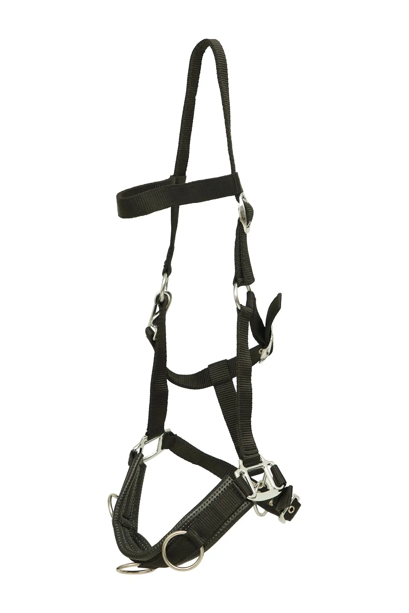 Huntley Nylon Padded Lunging Caveson, Black Huntley Equestrian