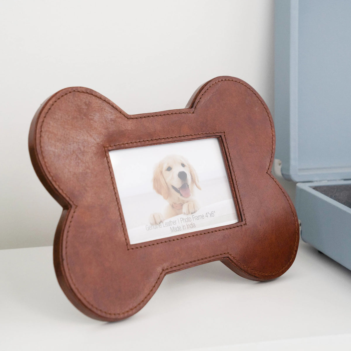 Huntley Pet Leather Bone Shaped Picture Frame, 4x6 - Huntley – Huntley ...