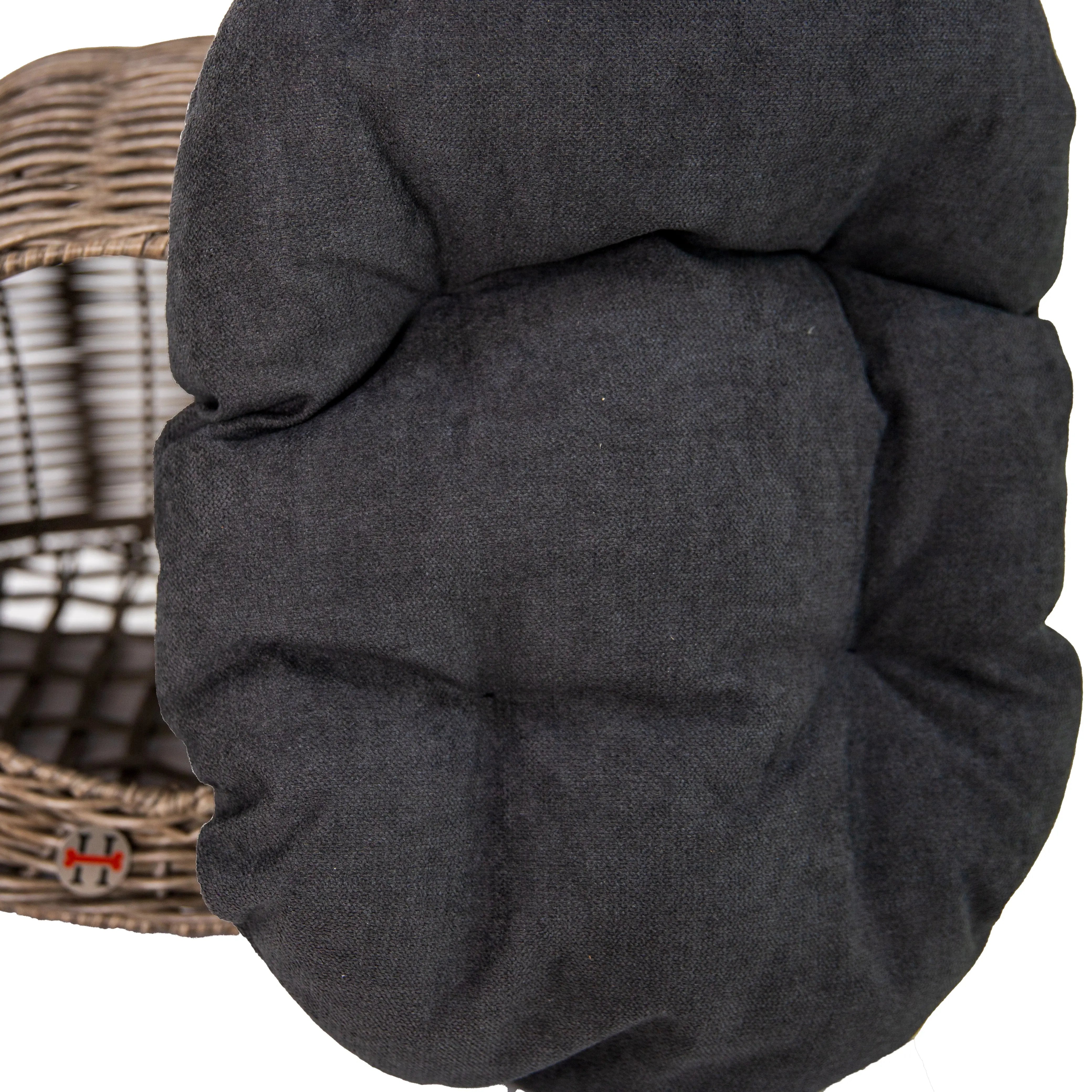 Huntley Pet Wicker Cat Shaped Play House Pet Bed with Cushion - Huntley Equestrian