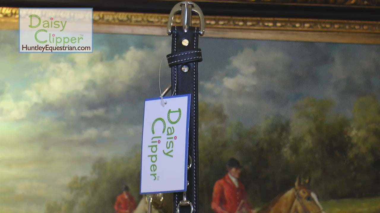 Huntley Equestrian Children's Snaffle Bit Black Leather Belt