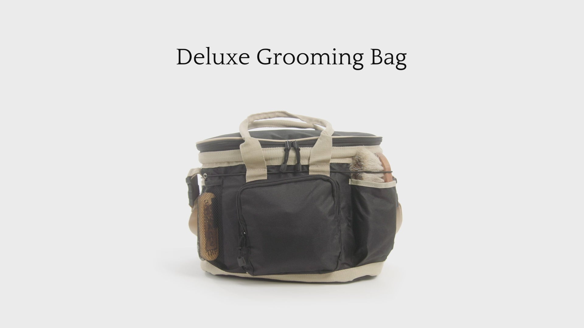 Huntley Equestrian Deluxe Grooming Bag, Brown