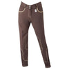 Huntley Equestrian Brown Riding Pant With Tan Welt Pockets SPORTING_GOODS Huntley Equestrian