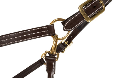 Huntley Equestrian Sedgwick Fancy Stitched Premium Leather Padded Halter - Huntley Equestrian