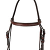 Huntley Equestrian Classic Fancy Stitched Hunter Bridle with Reins
